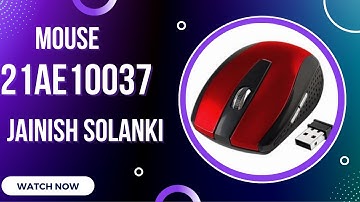 DIY Assignment 3 | 21AE10037 | Jainish Solanki | Mouse Disassembly and Assembly