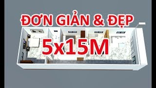 GỢI Ý MẪU NHÀ CẤP 4 5x15M 2 PHÒNG NGỦ ĐƠN GIẢN MÀ ĐẸP - YouTube