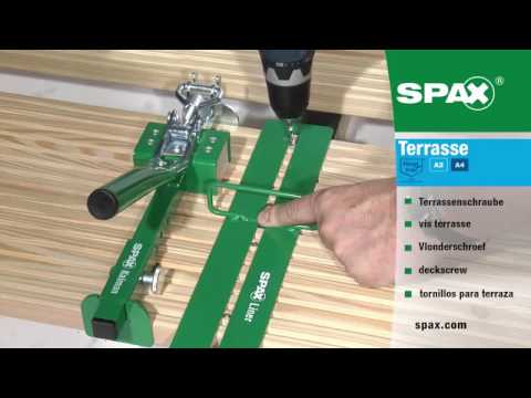 Kit de pose pour terrasse bois avec redresseur de lames Kaiman SPAX