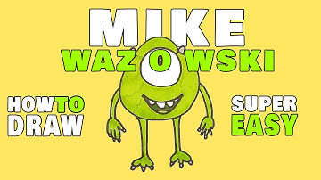 How to Draw Mike Wazowski for Kids | Easy Step by Step Drawing