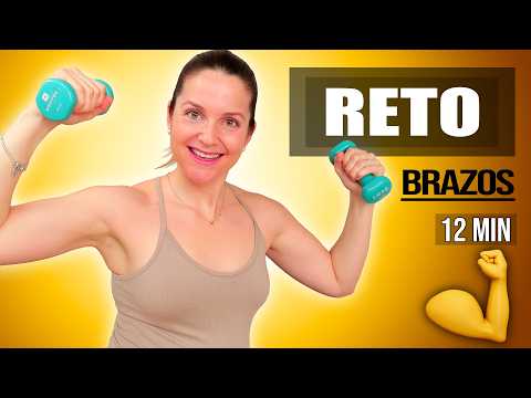 🔥 RETO DE BRAZOS 12 MIN | Tonifica Brazos con Mancuernas | Siéntete Joven