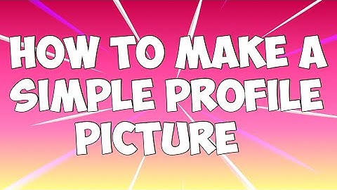 How To Make A Simple Profile Picture! || Editing Series ep. 1