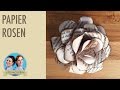 Papier Blumen aus Buchseiten basteln | Papier Rose DIY