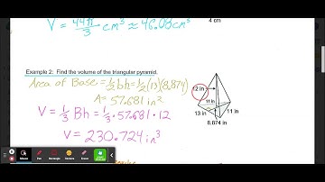 10.4 Volumes of Pyramids and Cones Video Lesson Honors Geometry