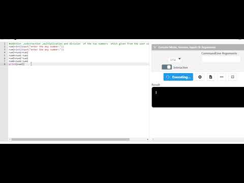 #Python script for the some basic programme