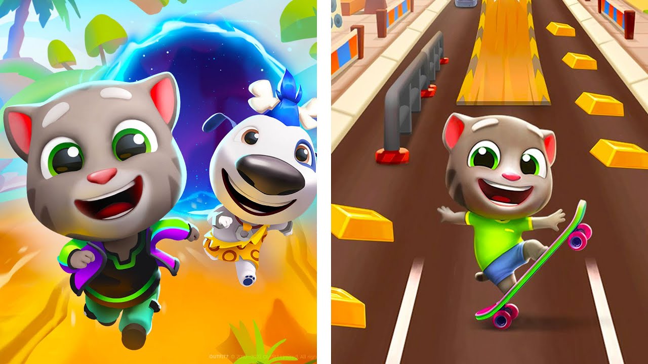 Tom Rtx Talking Tom Gold Run vs Talking Tom Time Rush💜😈🍆Walkthrough Max ...