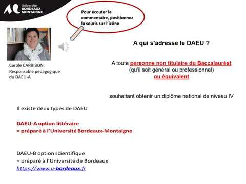 1 - Le DAEU d'UBM : A qui s'adresse-t-il?