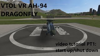 VTOL VR; AH-94 video tutorial part 1: start up and shut down