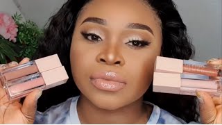 Maybelline LIFTER GLOSS Lip Swatches / Most Hydrating Lip Gloss On Brown skin | Omosjee