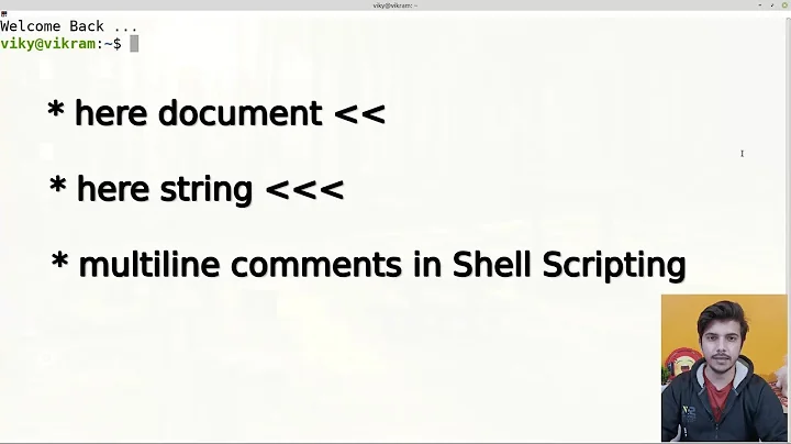 here document and here string in linux & shell scripting | multi line comments in shell scripting