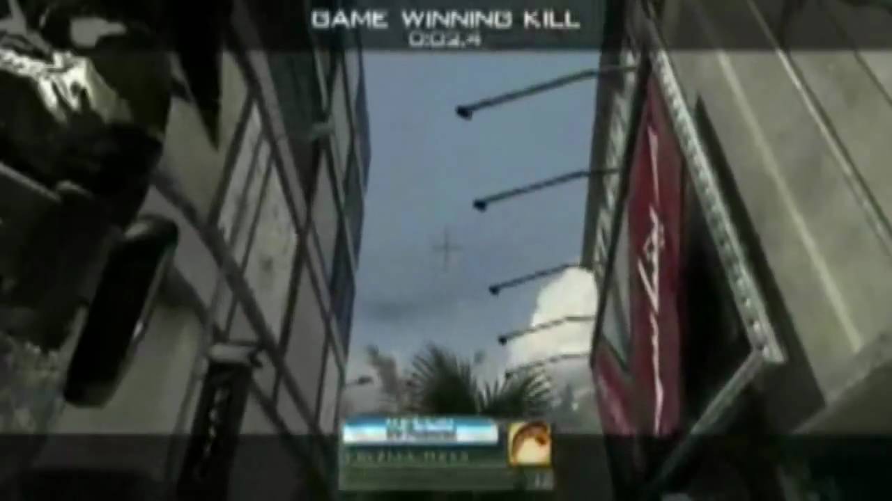 Modern Warfare 2 - Worlds Best Throwing Knife Game Winning KillCam?