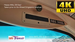 Happy Miku Day Sbst Volvo B9tl Weg2 Batch 3 sbs3888l On 39 tdanines Meridian Jc  Yishun Int