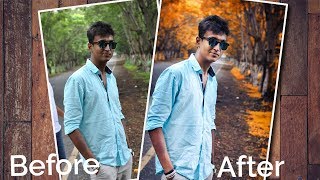 Autumn Effect | Photoshop Tutorial | Green to Orange leaves | Beginner Editing screenshot 4