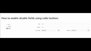 How to enable disable fields using radio buttons #APEX #LowCode #OracleAPEXForms #OracleAPEXReports Profile