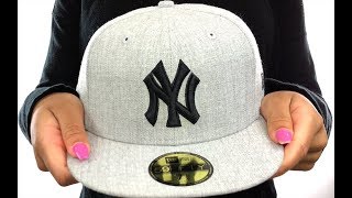 Yankees 'HEATHER-POP' Light Grey Fitted Hat by New Era