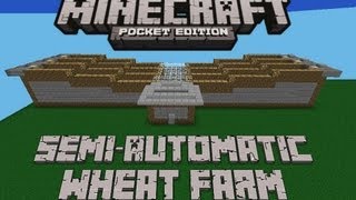Minecraft PE Semi-Automatic Wheat Farm | iOS | Android | HD 720p | screenshot 1