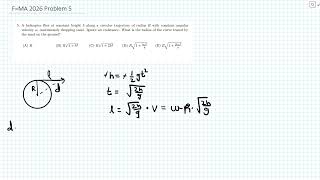 Can You Solve This Physics Olympiad Question? F=MA 2026 Problem 5