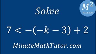 Solve 7‹-(-k-3)+2