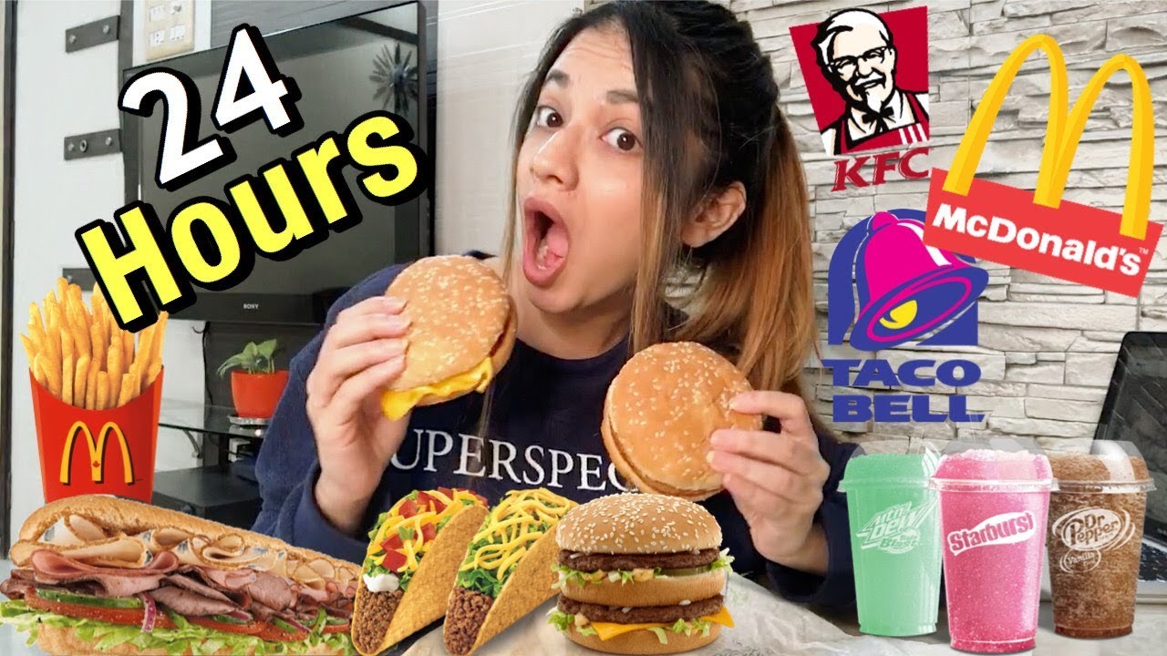 I Only Ate FAST FOOD For 24 HOURS ! - YouTube