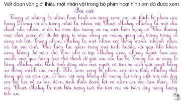 Viết đoạn văn giới thiệu một nhân vật trong bộ phim hoạt hình em đã từng xem