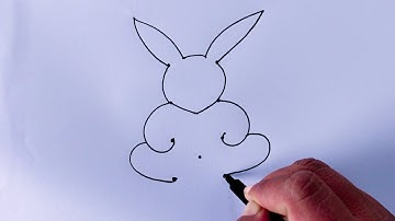Amazing Rabbit Drawing with Dots | Rabbit Drawing Easy | Rabbit Drawing Dot By Dot
