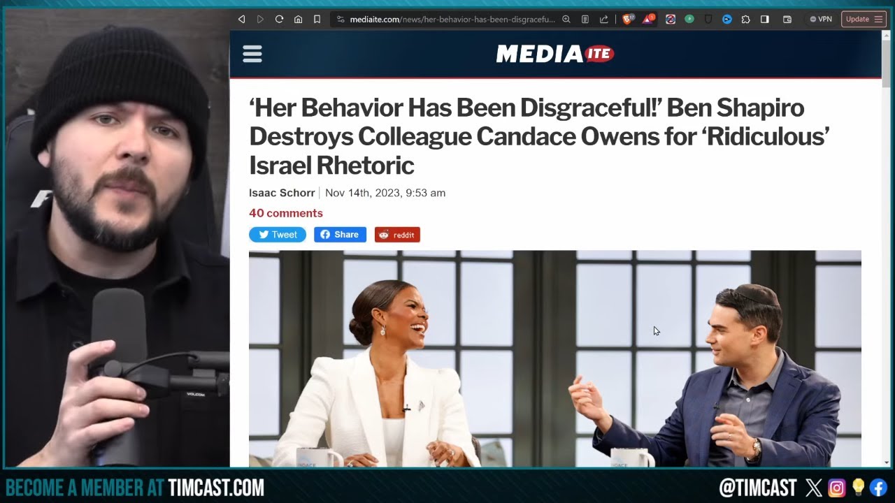 Ben Shapiro Calls Candace Owens DISGRACEFUL Over Her Position On Israel, But Candace IS RIGHT