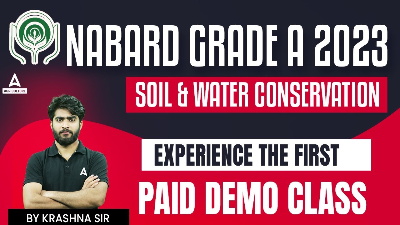 NABARD Grade A 2023 | Soil & Water Conservation | Demo Class #1 | By Krashna Sir