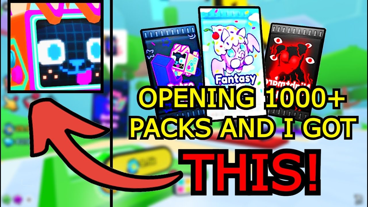OPENING 1000+ PACKS IN PET SIMULATOR 99 AND I GOT THIS - YouTube