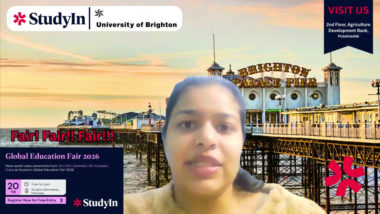 🎓 Global Education Fair 2026 – Meet the Rep of University of Brighton ! StudyIn| SI-UK Nepal | UK