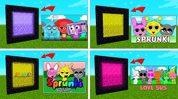How To Make A Portal To The TOP 5 SPRUNKI PORTALS Dimension in Minecraft PE