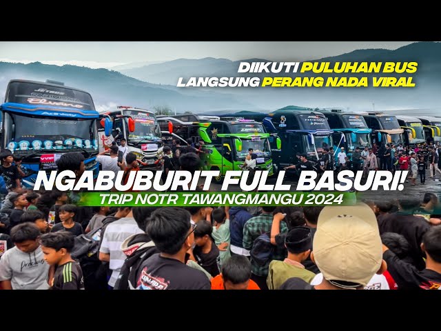 NGABUBURIT ALA MANIA BUS!? Absenin Bus Telolet Basuri di Trip Tawangmangu 2024🤩 class=