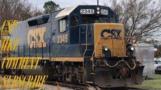 [CSXT]2345 Road Slug & 6902 GP40-2 Leads Y105-11 Leaving The Old Yard Headed to Milan Yard