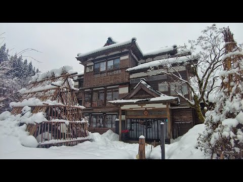 Staying at Japan's Onsen Ryokan with an Amazing Snow Open Air Bath | Rankeiso Nigata