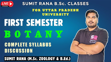 Botany 1st Semester Syllabus 2023 || Uttar Pradesh