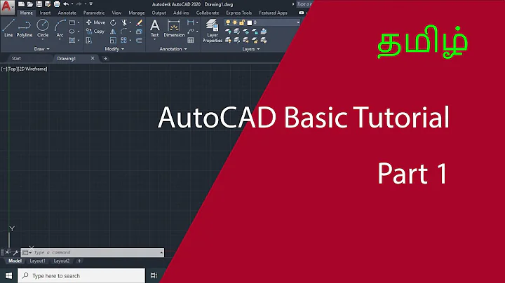 AutoCAD 2023 Basic Tutorial for Beginners Part-1 in Tamil