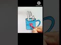 How To Draw A Cute Cup With A Toothbrush And Tooth Paste رسم كوب لطيف مع فرشاة أسنان ومعجون أسنان 