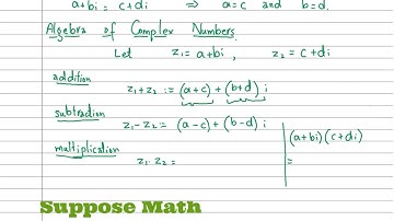 1.1 Algebra of Complex Numbers | Suppose Math with Akhtar Abbas