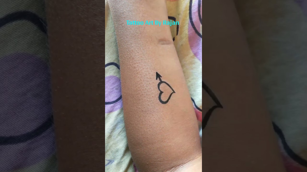 How to make heart tattoo with pen