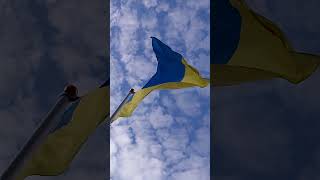 Ukrainian flag against the sky #ukraine #slavaukraini
