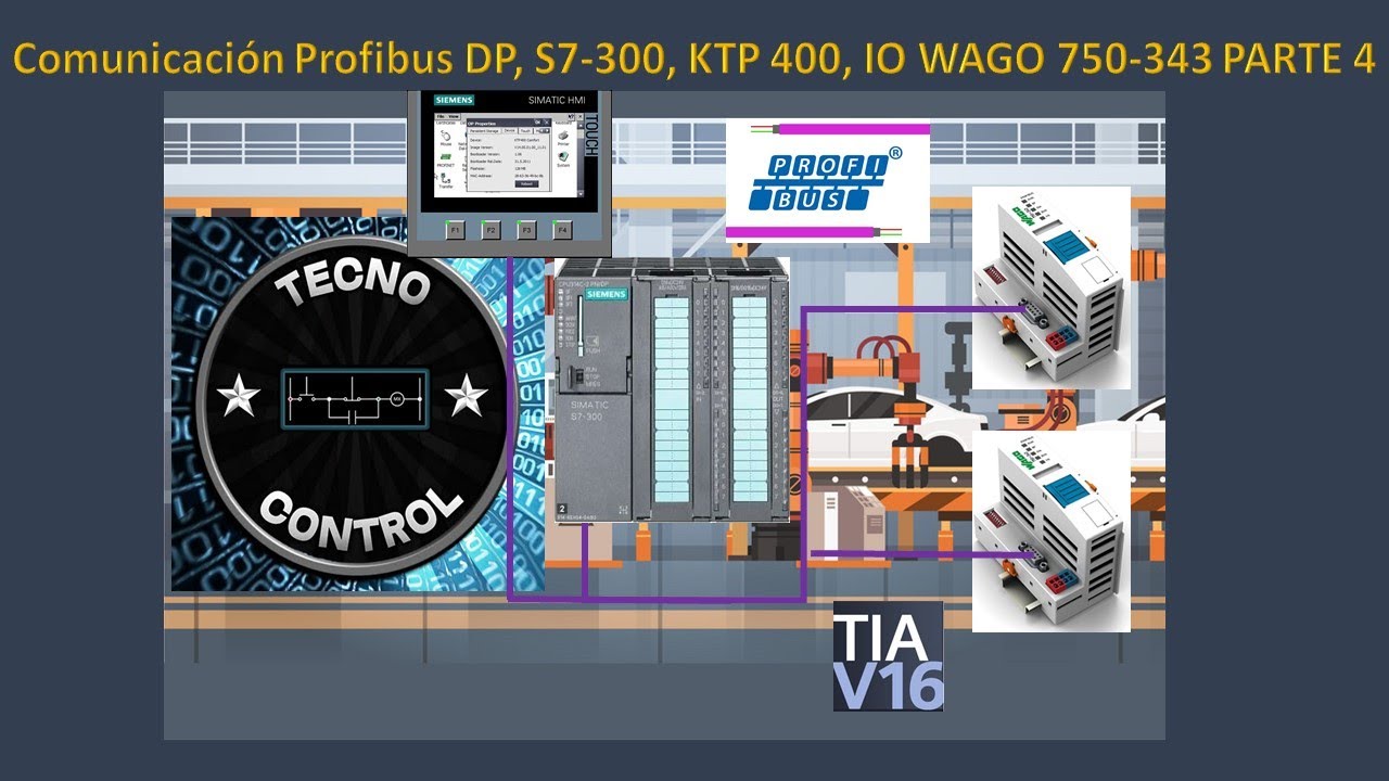 Comunicación Profibus DP, S7-300, KTP 400, IO WAGO 750-343 PARTE 4
