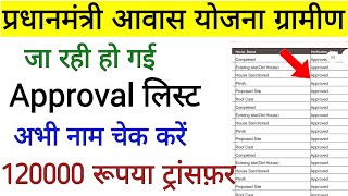 पीएम आवास योजना ग्रामीण Approval लिस्ट देखें !! PM Awas Yojana Gramin Approval List 2026 !! PM Awas