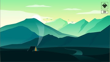 CAMPING AT SUNDOWN | Inkscape Speed Art Tutorial