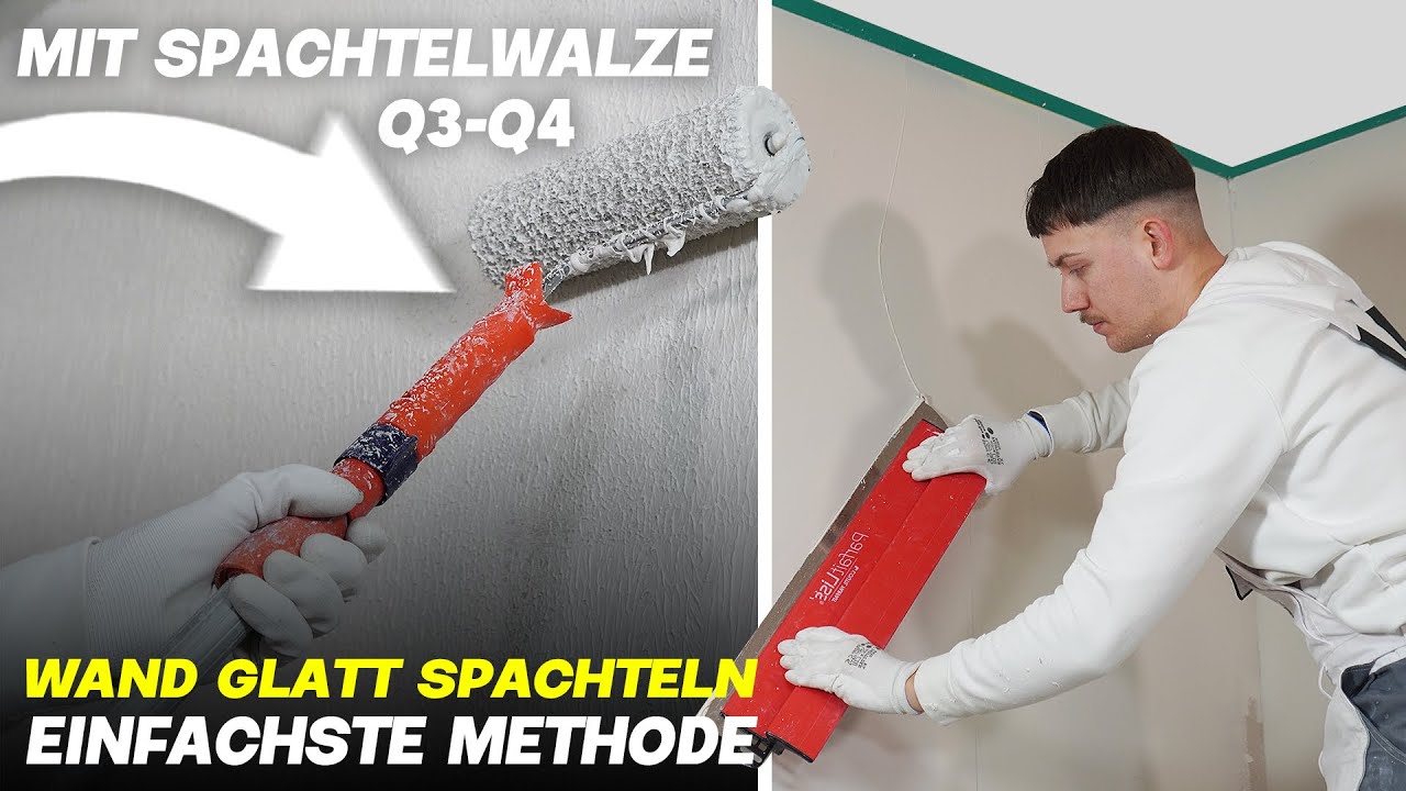 Einfachste Methode Wände glatt zu spachteln (Q3-Q4) - Tipps \u0026 Tricks vom Maler | kreativtobi