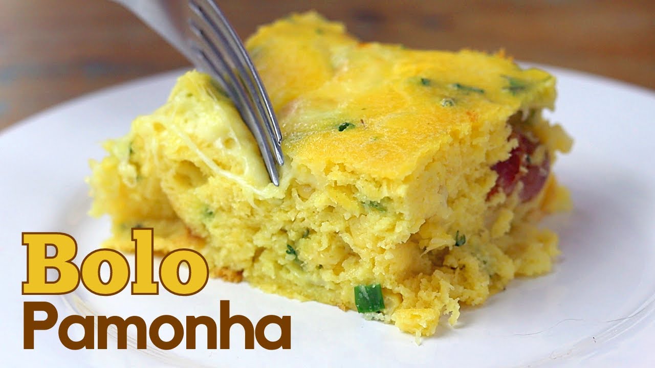 BOLO PAMONHA COM QUEIJO E LINGUIÇA | BOLO DE MILHO SALGADO