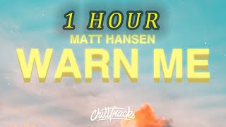 [1 HOUR 🕐 ] Matt Hansen - warn me right before i fall in love (Lyrics)