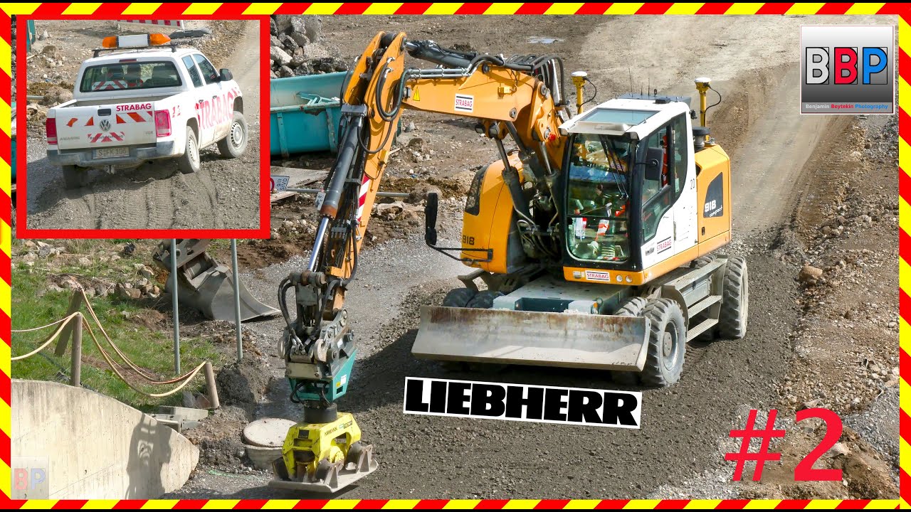 Liebherr A 918 compact m. Löffel und Rüttelplatte, Stuttgart 21, 28.03.2023 #2