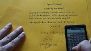 Specific Heat (Solving for Mass)