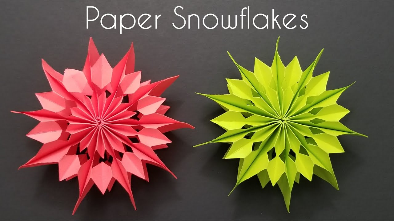 Paper Snowflakes #02 - Easy Paper Snowflakes - How to make