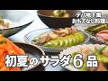 【初夏のおもてなし】お箸が止まらない！彩り鮮やかな旬のサラダ６品/さば缶サラダ・にんじんサラダ・豆腐サラダ・夏野菜マリネ/ヘルシー/作り置き/時短レシピ/簡単レシピ