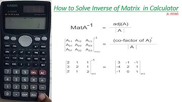 Inverse of Matrix in Calculator I Casio fx 991MS I The Calculator King